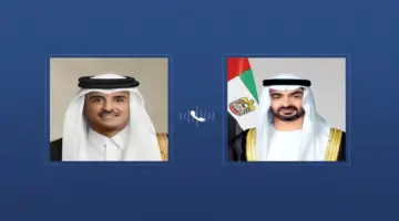 رئيس الدولة وأمير قطر يبحثان خلال اتصال هاتفي العلاقات الأخوية والتطورات الإقليمية